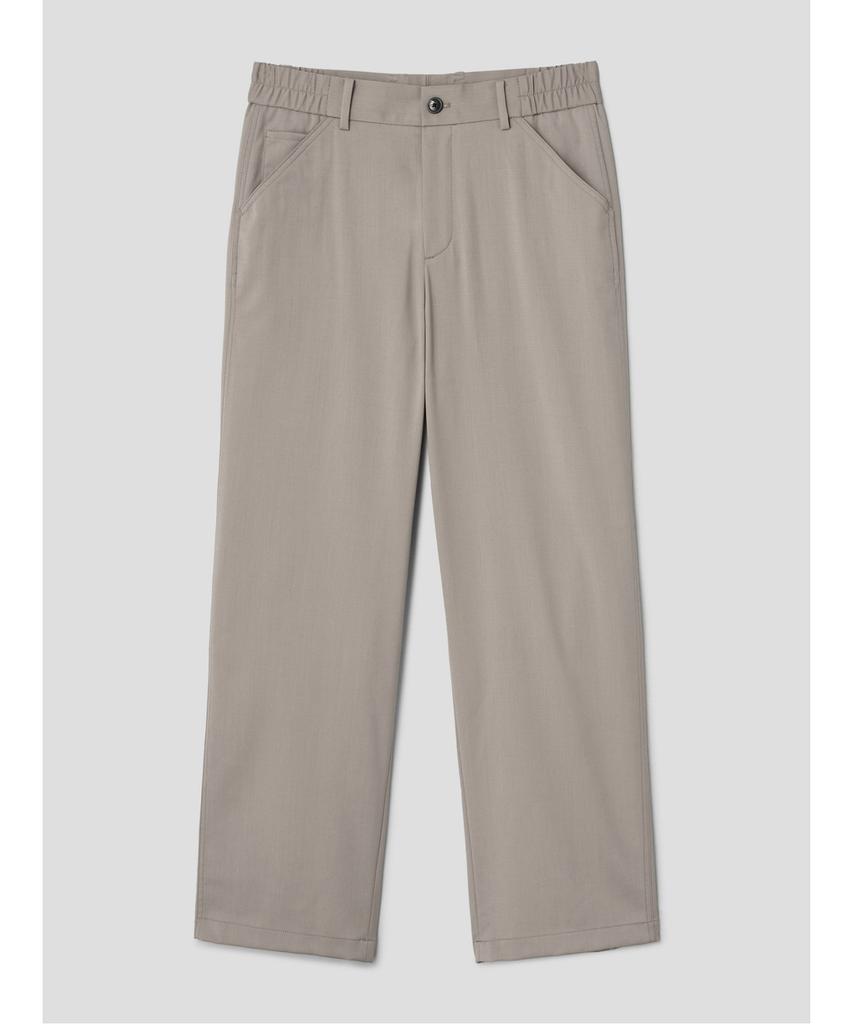 SHIFT.G Wool Blended Semi Wide Slacks Beige