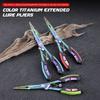 Многофункциональные рыболовные плоскогубцы с прямым носом из нержавеющей стали, цветные титановые длинные плоскогубцы, открытое кольцо для крючка для контроля рыбы