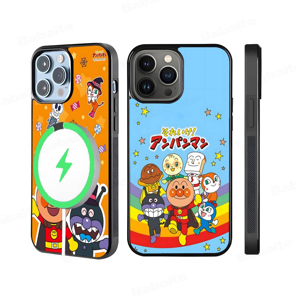Fashion Anpanman Phone Case Phone Case For iPhone 16 14 13 12 11 15 Pro Max For Magsafe Magnetic Wireless Charging Cover