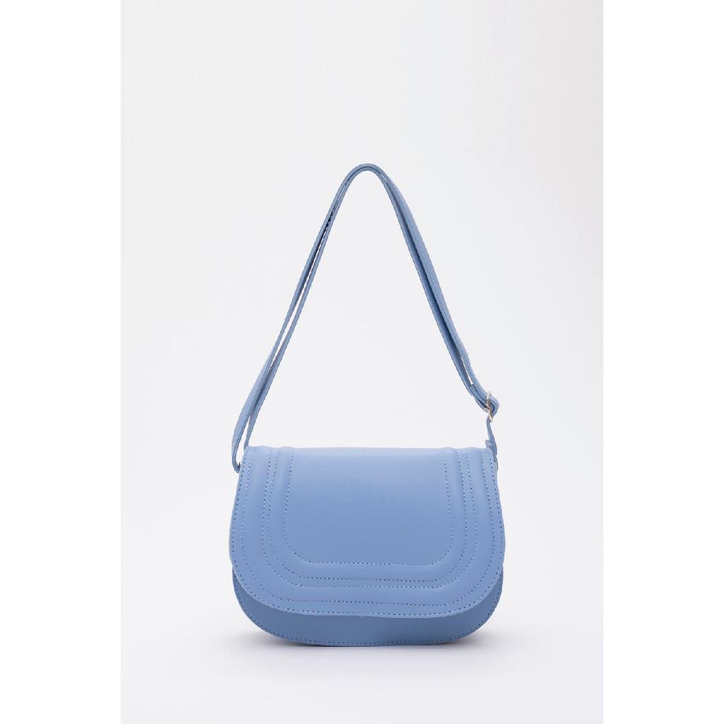 Black Shk93 Artificial Leather 2 Compartment Adjustable Strap Shoulder Bag L:15W:23W:6 Cm