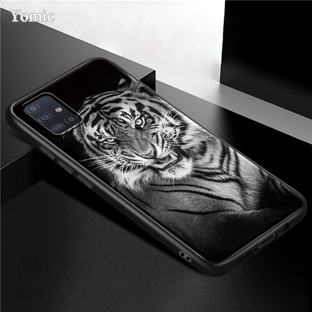Чехол King Tiger Lion для Samsung Galaxy S21 Ultra A51 A71 A52 A72 5G S20 FE A50 A70 A41 A31 A30 A21s, черный чехол из ТПУ