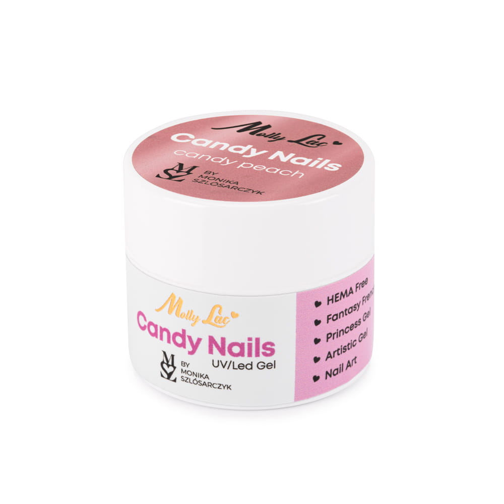 Żel Do Zdobień Candy Nails Candy Peach By Monika Szlósarczyk Mollylac Hema/Di-Hema Free 5G