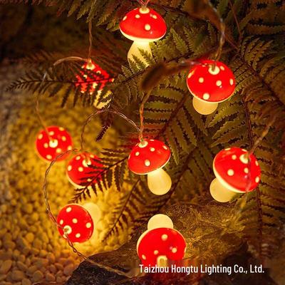 Светодиодные ночники-грибы для детской комнаты, палатки, виллы, двора или балкона - креативные декоративные гирлянды.