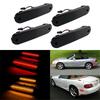 4x Smoked Lens LED Side Marker Light Amber+Red For Mazda MX-5 99-05/Miata 90-97