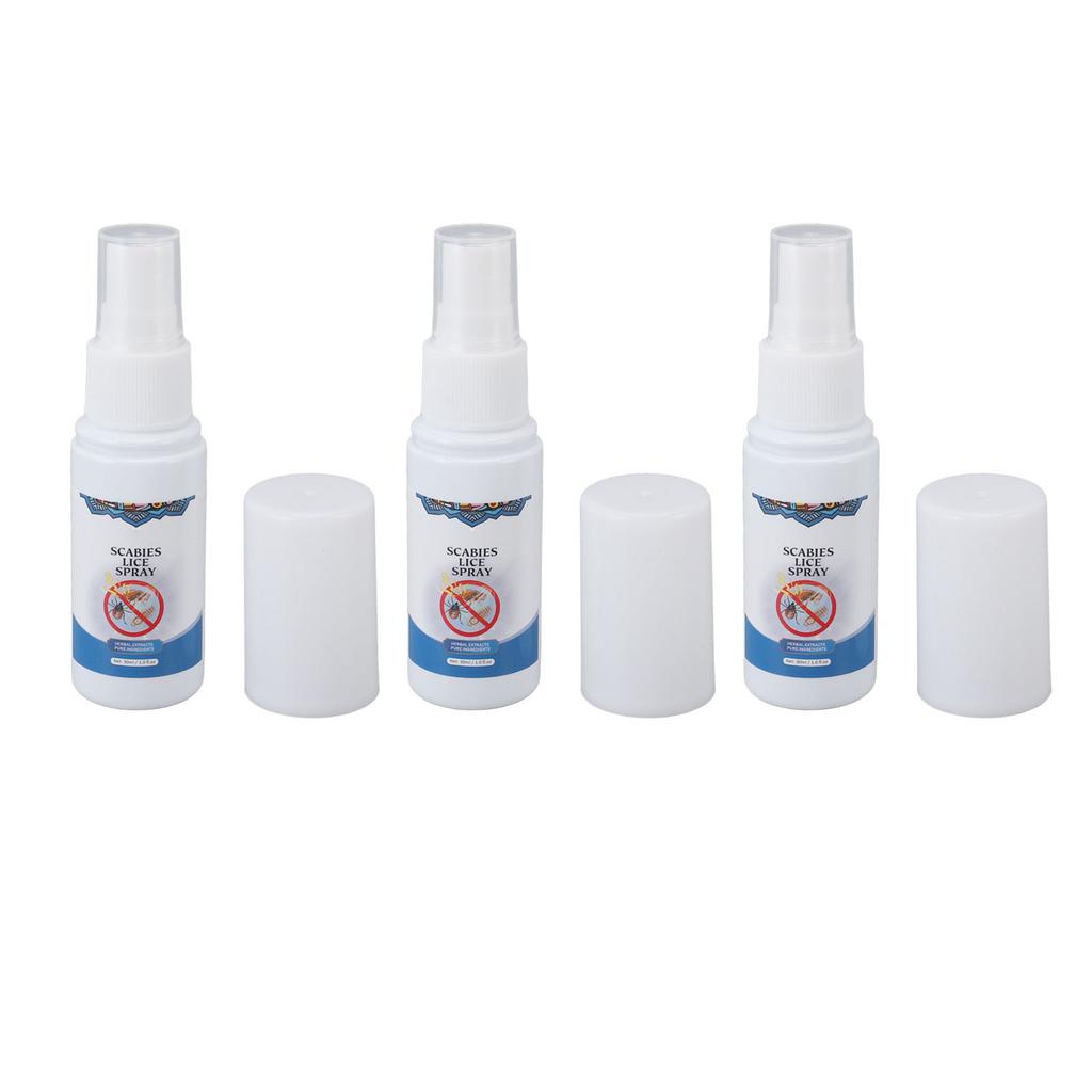 3pcs Head Lice Spray Plant Based Formula Long Term Protection Scabies Lice Prevention Spray for