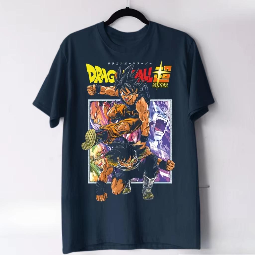 Dragon Ball 2026 Новый Горячий Летний Супер Гоку Ретро Футболка Оверсайз Унисекс Короткий Рукав Аниме Принт для Мужчин Женщин Детей Y2k