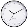 NEXTIME Wall Clock Berlin White 3305WI Simple Minimal Quiet Bar Index Easy To See Europe Scandinavian Living Alone Office White Japanese Room Diameter