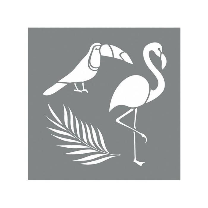 Pochoir tropical - 2 plaques