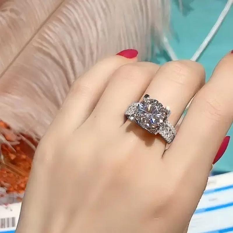 Новые классические обручальные кольца Кольца вечности для женщин Ослепительно белый фианит с камнем Предложение Обручальные кольца Роскошный подарок любви