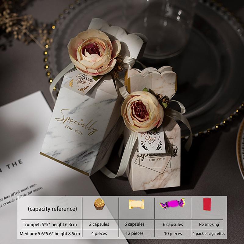 5 шт. Свадебные бонбоньерки Конфетная коробка Для детского праздника Бумажная подарочная коробка Ручная работа Конфеты Еда Лучший подарочный пакет Для Рождества Цветочные коробки