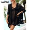 Summer Women's Beach Cover Up Hollow Knit Bikini Holiday Dress Plus Size Cover-Ups