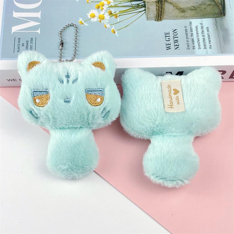 Брелок с плюшевым котенком, мультяшное животное, брелок, модный брелок для ключей, украшение для рюкзака, кулон, аксессуары
