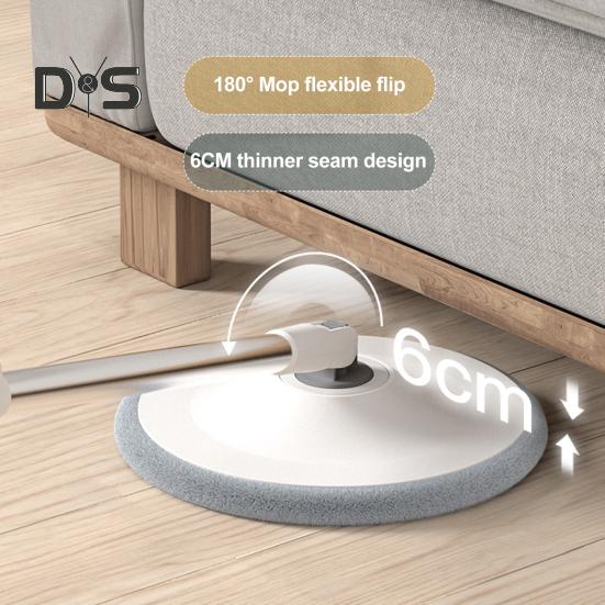 Retractable Handle Mop 360 Degree Rotating Cleaning Microfiber Wet Dry Floors Mop Bucket Set Easy Corner Cleaning Mop