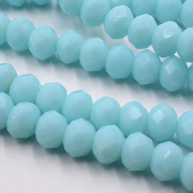 Небесно-голубой разноцветный 145/50 шт. Rondelle Австрия граненый кристалл кварцевые подвески бусины свободные бусины-разделители для самостоятельного изготовления ювелирных изделий