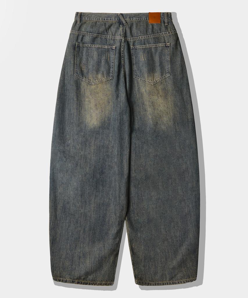 Dimiteulibeullaeg Asi Essential Curved Balloon Denim Pants_Linen-Like Yellow Wash