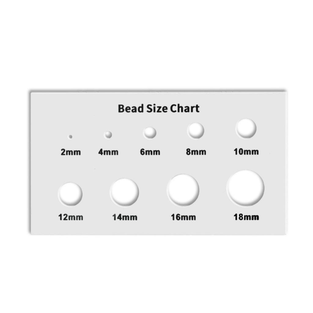 Bead Size Gauge Transparent Acrylic Jewelry Measuring Ruler With Accurate Scale