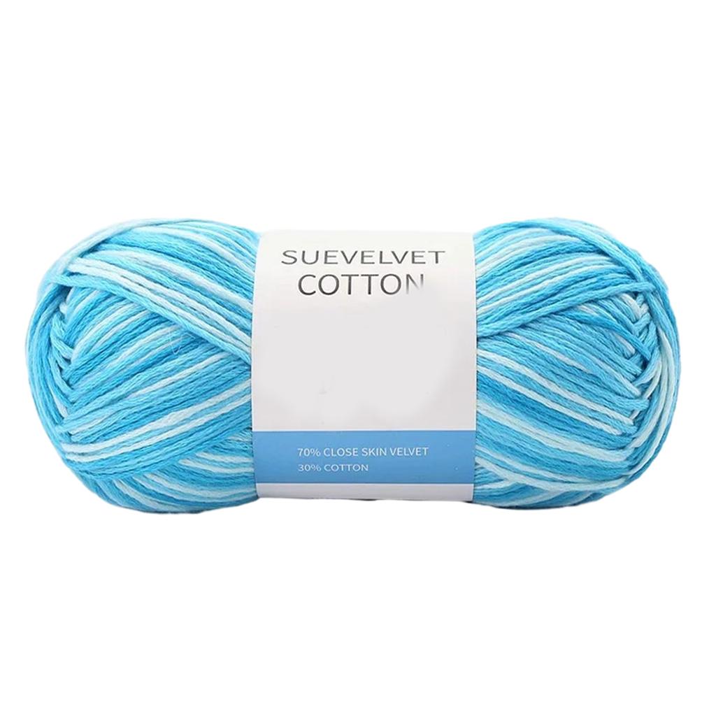 Crochet Yarn Knitting Cotton Yarn for DIY Hats Sweater Scarf Handcrafts Yarn Gradient Color Yarn for Crocheting Knitting