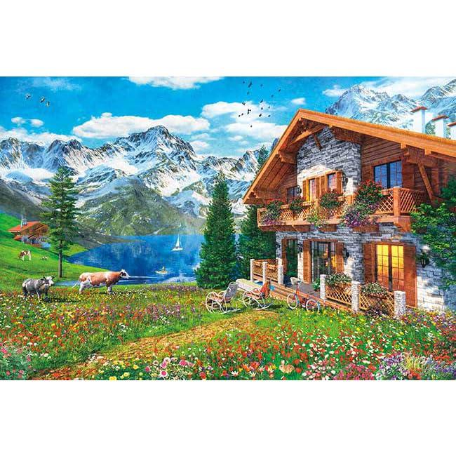 Apple One 1000 Piece Jigsaw Puzzle Flower Blooming Alps House (50x75cm)