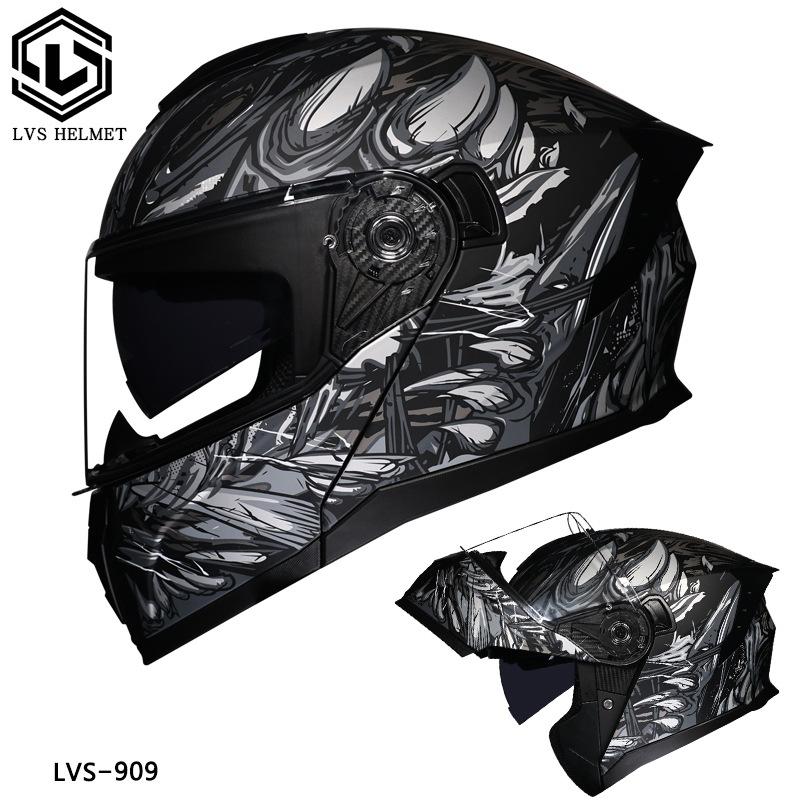Motorcycle Helmet Men's and Women's Face-off Helmet Summer Locomotive Full Helmet Universal Safety In All Seasons