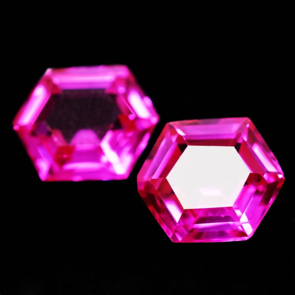 Natural Pink Sapphire Loose Gemstone Untreated 16 To 18 ct Fancy Cut Pair September Birthstone Gift