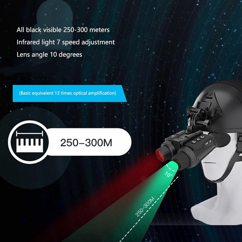 Крепящиеся на голову очки ночного видения Очки ночного видения с головным ремнем NV8300 3D-видение для ночной рыбалки