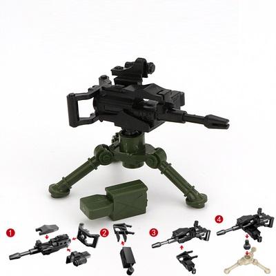 Военное Пластиковое Оружие Миномет M2 Тяжелый Пулемет MK19 Гранатомет SWAT Набор Городские Кирпичики Минифигурка Строительный Блок Детская Игрушка