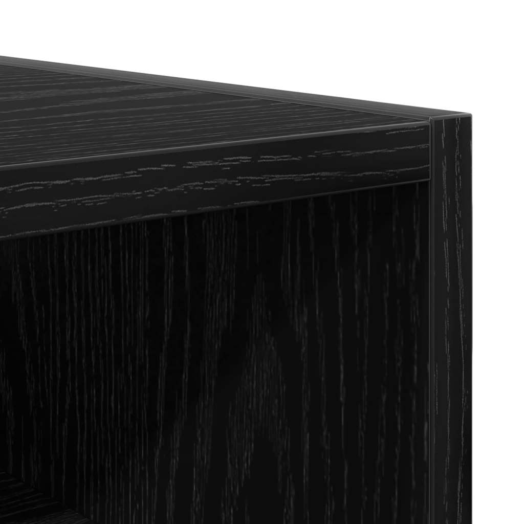 Hanging Cabinet with Shelf Black Oak Effect 40 x 29.5 x 60 cm