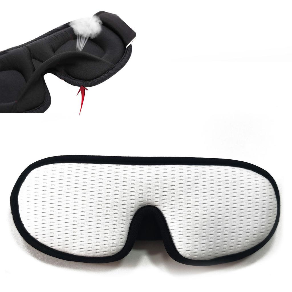 3D Sleep Eye Cover Stress Relief Relax Lightproof with Adjustable Strap Soft Sleeping Eye Cover