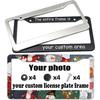 License Plate Frames - Create Your own Personalized License Plate Frame with Text or Graphics, Stylish and Durable Aluminum Frame, fits Standard US