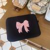 INS Style Embroidered Pink Bow Laptop/Tablet Sleeve
