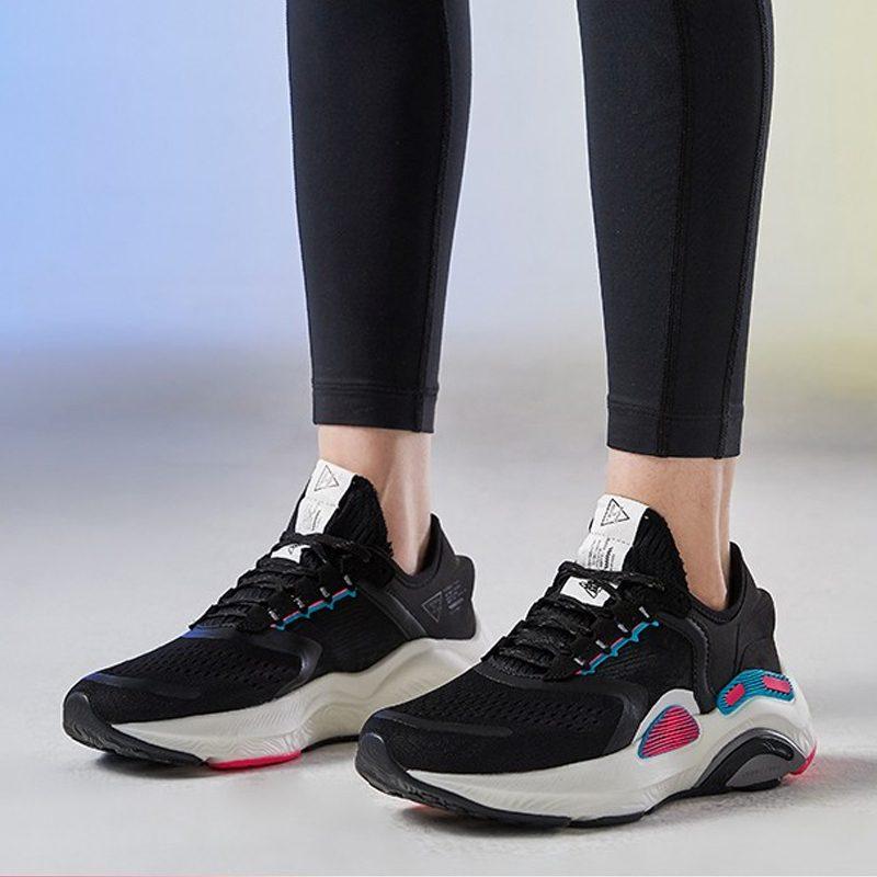 Li Ning Arashi Plus Амортизация Упругая Амортизация Упругая Низкие Кроссовки для Бега Женские Стандартные Черные ARHQ078-5