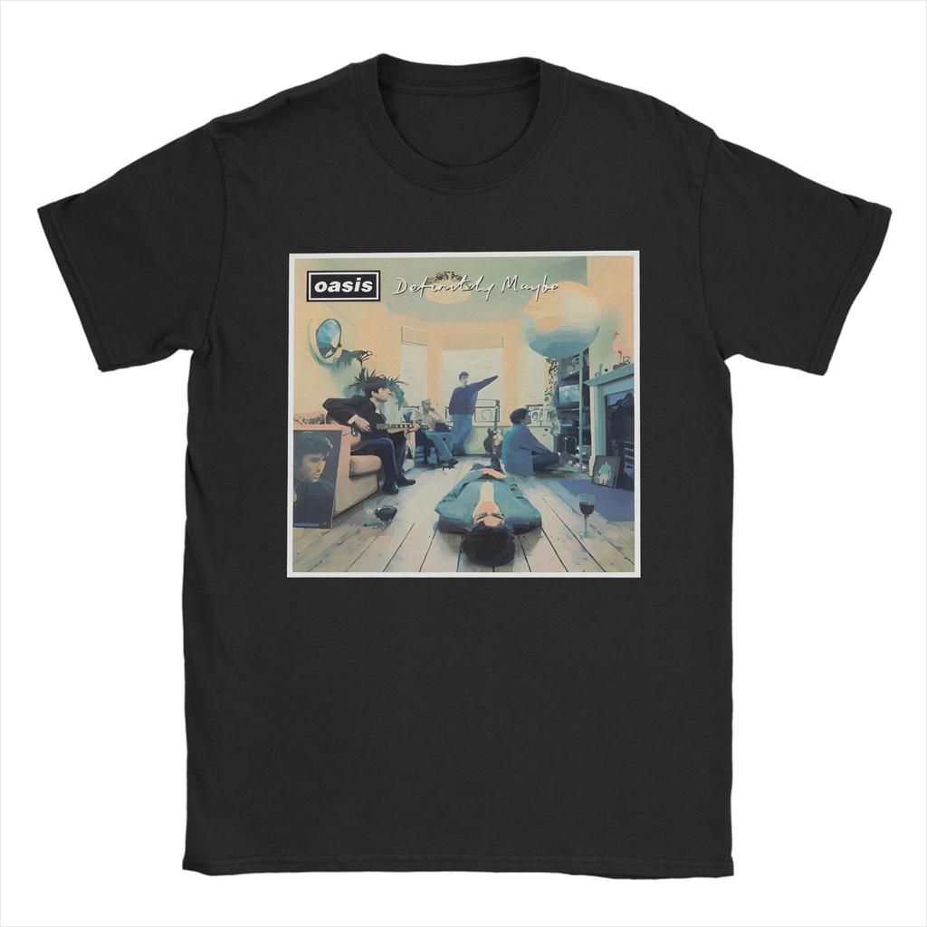 O-Oasis Рок-группа Мужские футболки Винтажная хлопковая футболка С круглым вырезом Короткий рукав Футболка Идея для подарка Одежда