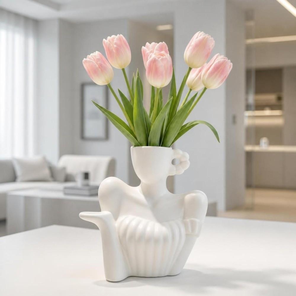 Desk Ornament Human-Shaped Vase Nordic Style Plant Pot Flower Planter Living Room Decoration