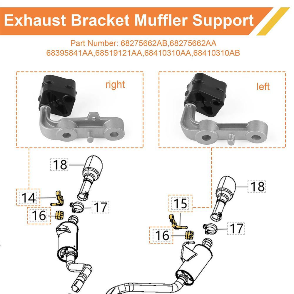Part Type Exhaust Bracket Muffler Support