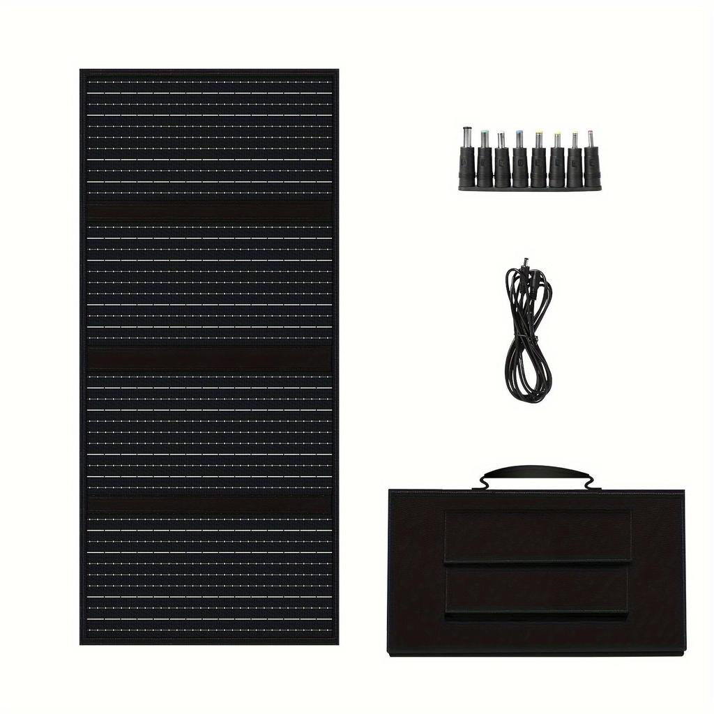 Портативные солнечные панели с фиксированными кронштейнами, складные солнечные панели, двойная быстрая зарядка USB QC3.0, TYPE-C, DC 3.0