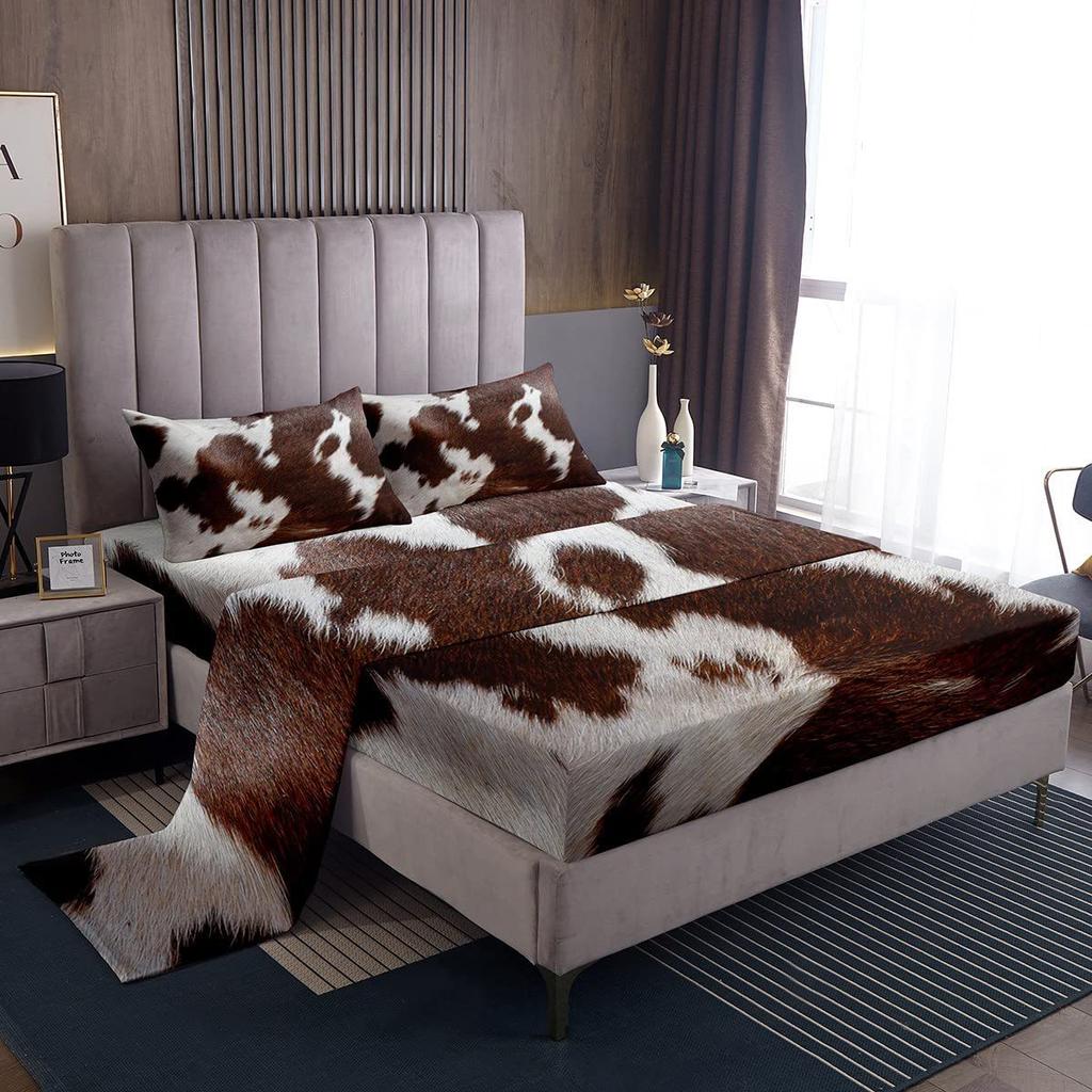 Крыса Грызун Узор Шапка для кровати Комплект постельного белья из четырех предметов Спальня Общежитие Постельное белье Украшение