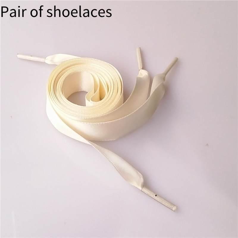 Colorful Polyester Ribbon Shoe Lace For Sneakers Satin Candy Color Flat Lace
