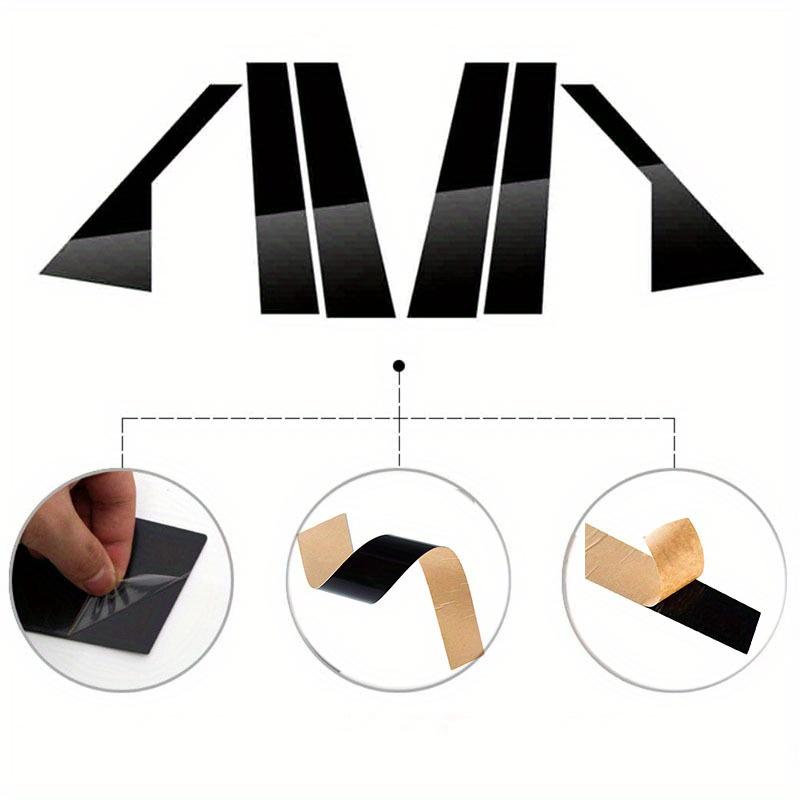 6pcs Gloss Black Pillar Posts Car Door Side Trim Window Decal Cober Fit For Peugeot 3008 P84 2017 2018 2019 2020 2021 2022 2023