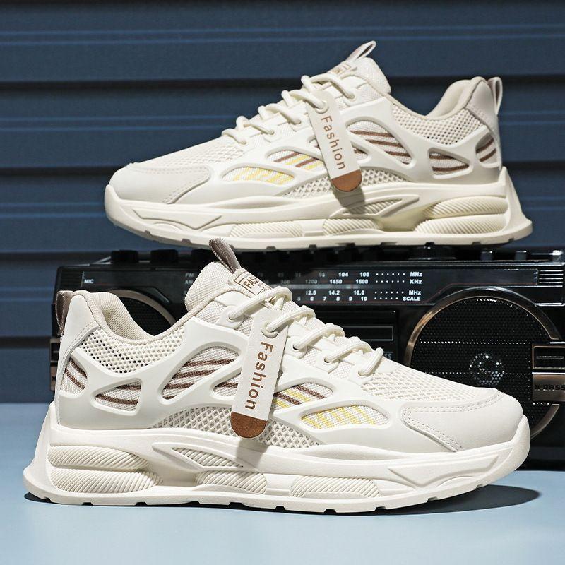 Дышащая сетчатая обувь, универсальная спортивная обувь на платформе, повседневная обувь для бега для папы, весенняя мужская обувь, новинка