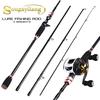 SOUGAYILANG Литейная удочка 2,1 м, 4 секции, приманка из углеродного волокна