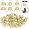 50PCS Electroplating Christmas Ball Caps Gold Silver Christmas Ball Ornaments Cap  Christmas