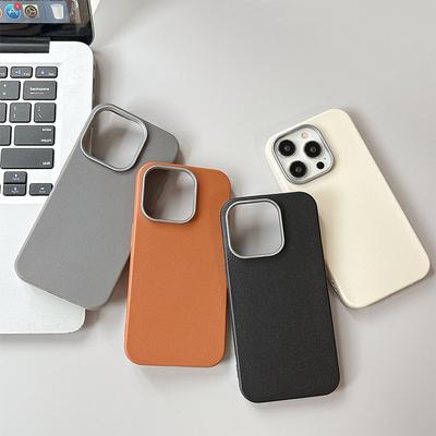 Простой однотонный мягкий чехол для iPhone 17 Promax Чехол для телефона для Apple 16 Pro Новый 14 Кожаный узор
