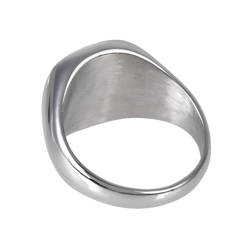 [сакуто] кольцо мужское кольцо печатка простое серебряное черное мужское годовщина подарок на день рождения (24)