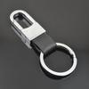 Men Fashion Concise Faux Leather Strap Alloy Keyring Keychain Key Chain Gift