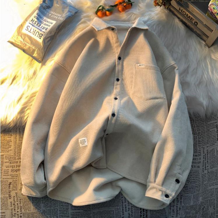 Женская рубашка свободного кроя на флисовой подкладке в корейском стиле - Модный, универсальный и омолаживающий топ большого размера