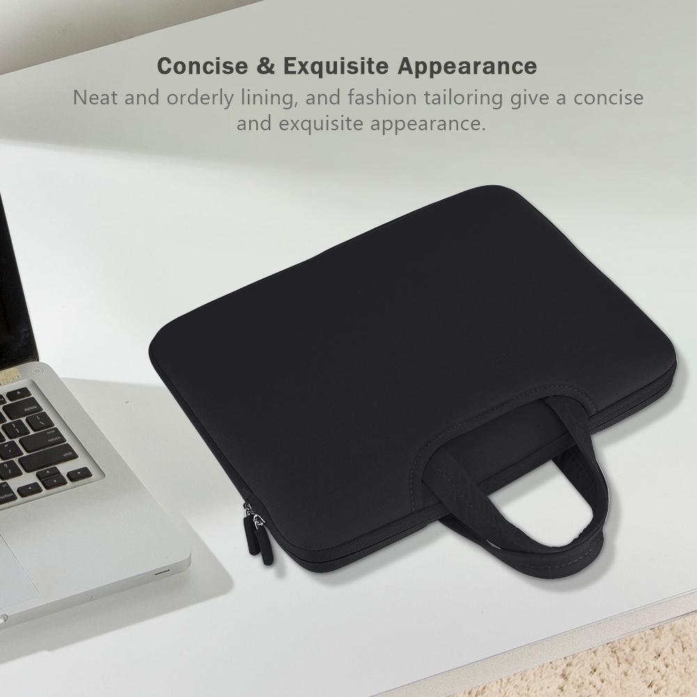 13in Notebook Case Anti collision Full 3 interlayer Laptop Bag Sleeve Case Black