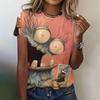 Летняя забавная женская футболка с изображением животных, футболка с 3D-принтом, персонажи, милые животные, Harajuku, повседневный топ с короткими рукавами, женская одежда больших размеров