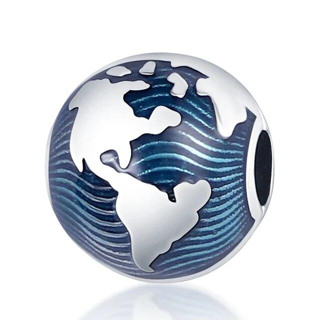 Блестящие Волшебные Глаза 100% Стерлингового Серебра 925 Ослепительно Синий Циркон Подвески Оригинальный FitNew Браслет DIY Изготовление Ювелирных Изделий PAC1002