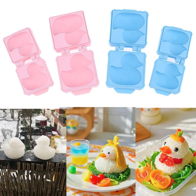 Cartoon Cute Duck Shaped Rice Mold Maker Clip Children Outdoor Plastic Duck Rice Mold Diy Maker Sushi Mold Kitchen Gadget