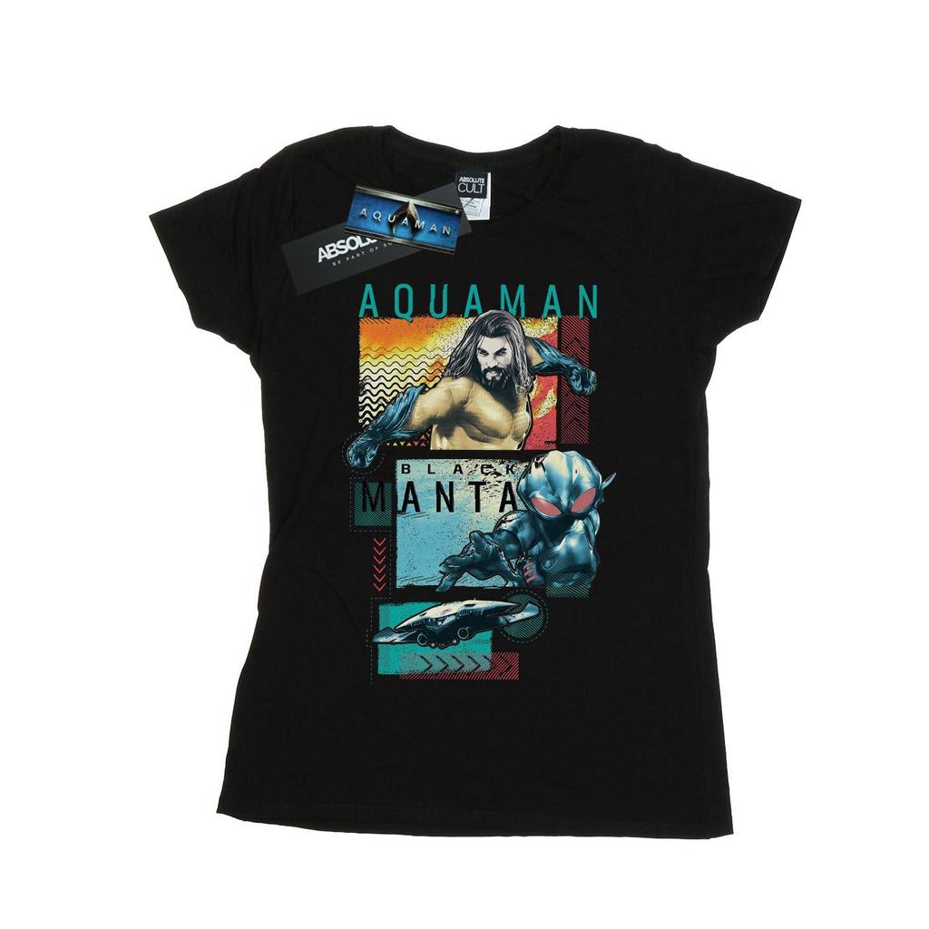 DC Comics Womens/Ladies Aquaman Character Tiles Cotton T-Shirt